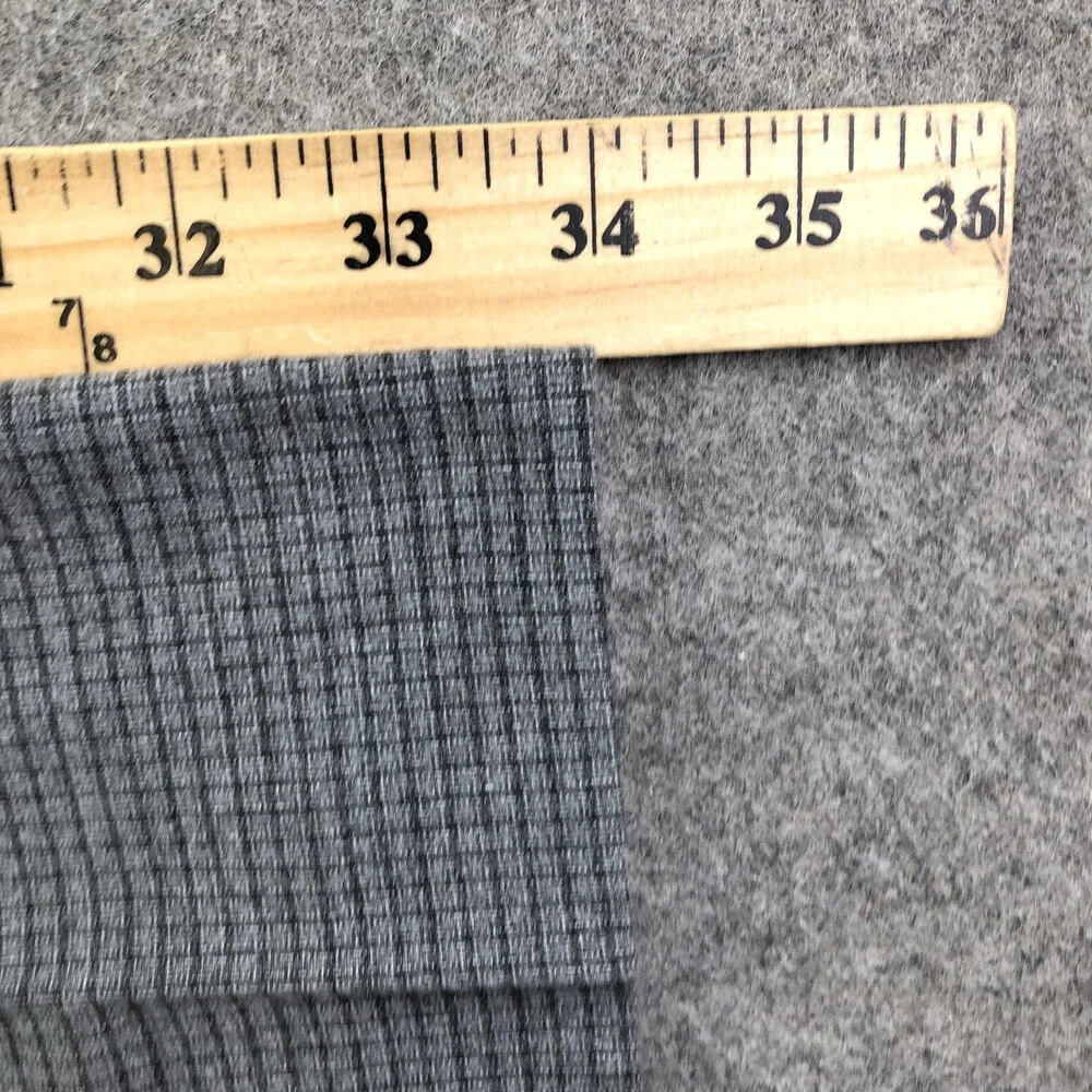 Lauren Ralph Lauren Pants Mens 34x34 Gray Check Dress Flat Front Straight Leg